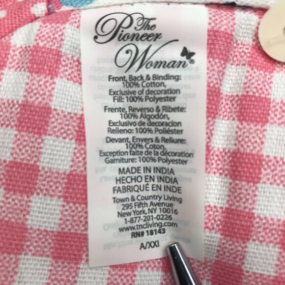 Set of 2 Pioneer Woman Trivet Pot Holder Pig and Horse Quilted 10" New - Picture 6 of 11